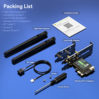 Kartu Jaringan Nirkabel EP-BE9726 PCIe Wi-Fi 7 3000Mbps, Tri-Band 6.5Gbps, Bluetooth 5.4, Latensi Rendah, untuk Gaming, Penggunaan Industri