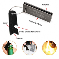 Tige de silex en magnésium pour allume-feu de survie avec grattoir Outil de démarrage d'urgence pour le camping en plein air Randonnée Bushcraft