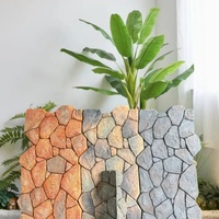 Panneau mural en pierre PU 3D léger pour extérieur, imitation roche décorative en polyuréthane