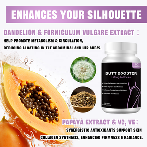 Produit à base de plantes, extrait naturel de plantes, booster doux pour l'agrandissement des hanches et des fesses, capsule d'extrait de ginseng - Product Image 3