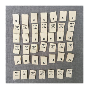 Etichette per Abbigliamento Neonato all'Ingrosso, Etichette in Cotone Naturale Stampate in Serigrafia <span class=keywords><strong>S</strong></span> <span class=keywords><strong>M</strong></span> X, <span class=keywords><strong>Logo</strong></span> Tessuto per Magliette e Vestiti - Product Image 1