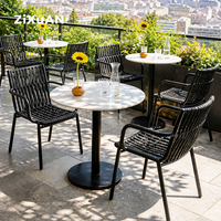 Meubles d'extérieur haut de gamme, tables et chaises en rotin pour restaurant, café, terrasse, salon de jardin, chaise de jardin