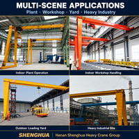 Grue semi-portique à poutre simple Shenghua BMH de 20 tonnes avec palan électrique pour levage en extérieur dans les cours d'acier et les entrepôts