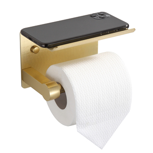 Support de papier toilette en aluminium avec étagère, vente en gros pour la décoration, par Gold Factory - Product Image 1