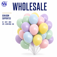 Ballons en latex rose en gros, 12 pouces, 100 unités, CE/EN71/BSCI/CPC, pour fêtes d'anniversaire d'enfants, baby showers, décorations de fête