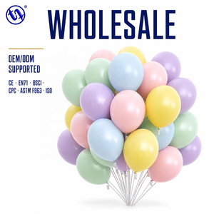 Ballons en latex rose en gros, 12 pouces, 100 unités, CE/EN71/BSCI/<span class=keywords><strong>CPC</strong></span>, pour fêtes d'anniversaire d'enfants, baby showers, décorations de fête - Product Image 1