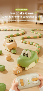 เกมงูกินตัวแม่เหล็กพร้อมเสียงและแสง ของเล่นอิเล็กทรอนิกส์แบบอินเทอร์แอคทีฟ ของเล่นสัตว์บังคับวิทยุ งูกินตัวเอง ของเล่นเสริมพัฒนาการสำหรับเด็ก - Product Image 5