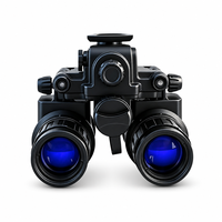 Jumelles de vision nocturne tactiques Gen2+ à double tube FOM 1400 montées sur casque pour la surveillance de sécurité