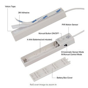 <b>LED</b> <b>Light</b> Strip With Battery Box Multicolored Sensor Activated Night <b>Light</b> <b>For</b> Under <b>Bed</b> Wardrobe Use - Product Image 4