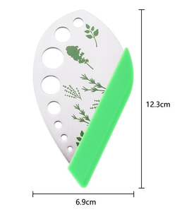 Besafe-pelador de acero inoxidable para cocina, pelador de hierbas, hojas de verduras, 9 agujeros, cortador para Romero, albahaca, verduras - Product Image 6