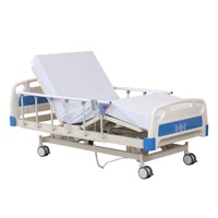 Lit médical électrique réglable à 3 fonctions avec plateau repas en ABS/PP