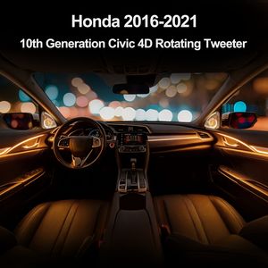 Tweeter rotatif Rhythm 4D pour Honda Civic 10ème génération 2016-2021, haut-parleur de montant A avec éclairage d'ambiance - Product Image 5