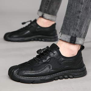 Zapatos de senderismo de malla para hombre, punta redonda, transpirables, suela de goma, entresuela de EVA, para todas las estaciones, informales, deportivos, para exteriores - Product Image 4