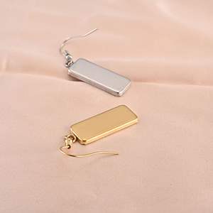 Base de <span class=keywords><strong>cabochon</strong></span> rectangulaire en acier inoxydable 10x25mm, <span class=keywords><strong>support</strong></span> de <span class=keywords><strong>boucles</strong></span> <span class=keywords><strong>d</strong></span>'<span class=keywords><strong>oreilles</strong></span>, or rose, accessoires de fabrication de bijoux DIY - Product Image 3
