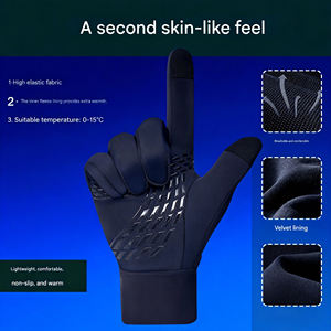 Fabrieksdirect lederen winterrijhandschoenen met volledige vingers - ademende handschoenen met halve vingers, antislip, schokabsorberende palm, waterdicht, unisex - Product Image 5