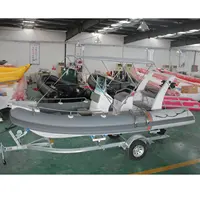 صنع في الصين 17 feet جامدة قارب قابل للنفخ صيد سمك ضلع 520 قارب من ألياف الزجاج قارب