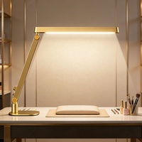 Lampe de bureau LED professionnelle pour ongles avec lentille optique, lumière de salon de beauté à intensité variable CRI95 pour manucure, cils, sourcils, usine OEM