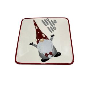 Plato cuadrado de cerámica de <span class=keywords><strong>8</strong></span> pulgadas para dulces de Papá Noel - Product Image 1