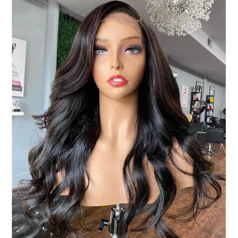 Wholesale Natural Color Full Lace Wig Body Wave Side Part 100% Human Hair