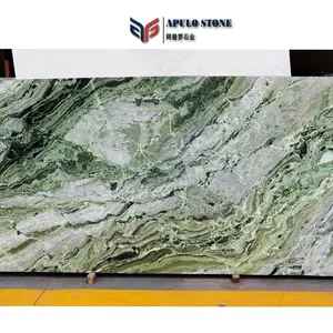 Factory Directly Sale Green Marble Popular Style with forest Green Big Slab Luxury Polished Modern Hotel