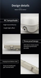 Промышленная мастерская линейная светодиодная лампа, 2 фута, 20 Вт, 4 фута, 40 Вт, 60 Вт, 8 футов, 80 Вт, IP65, водонепроницаемая, для затемнения гаражей - Product Image 4