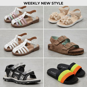 Wholesale Summer Kids Sandals Mixed Styles Soft Sole Breathable Non-slip EVA PVC Jelly <b>Polybag</b> Packing Stocklot Ready to Ship - Product Image 1