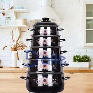 Ensemble d'ustensiles de cuisine en émail, en acier au carbone, avec décalcomanie personnalisable, offre spéciale, 5 pièces - Product Image 3