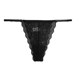 Nouvelles culottes string en dentelle pour femmes, pour le commerce transfrontalier, avec taille ajustable, transparentes et séduisantes, de forme triangulaire. - Product Image 5