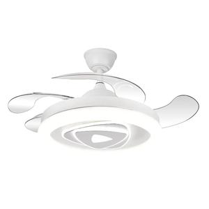 Ventiladores de Techo Blancos con Luces para Dormitorio, Lámpara de Ventilador, Ventiladores de Techo LED con Luz y Control Remoto, 3 Colores Atenuables - Product Image 1