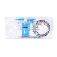 Séparateur PLC pour tube en acier FTTH Mini répartiteur PLC 1x8 SC-UPC avec connecteur PLC à fibre optique