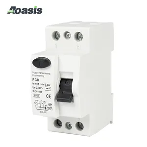 AOASIS-Disyuntor de corriente Residual, AOLR-63 RCD 2P 16A 32A 40A 63A