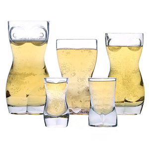 Vaso de cerveza transparente para mujer, vaso de vidrio artístico, novedad de <span class=keywords><strong>2022</strong></span> - Product Image 1