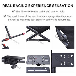 Asiento de Simulación de Carreras GY018W de <span class=keywords><strong>Estilo</strong></span> Popular para Conducción, Cabina de Juego para PS4, Asiento de Cabina para Sim Racing - Product Image 4
