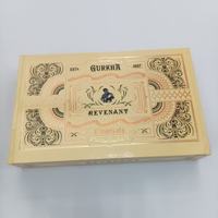 Boîte à cigares de luxe vide en papier noir avec dorure à chaud personnalisée, écologique, carrée, magnétique, pour présentation, type humidor, pour épicerie