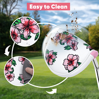 Dernier design de couvre-putter de golf personnalisé, broderie de fleurs, accessoires de golf, couvre-clubs, couvre-putter de golf, mallette