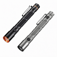 Lampe torche LED rechargeable par USB, avec aimant, zoom, mini EDC, haute luminosité, étanche IP55, petite torche pour le camping et la randonnée en plein air