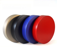Boîte en fer blanc ronde 190*42mm pour emballage de biscuits, version standard, couleur unie, pour produits de boulangerie, emballage alimentaire, boîte à gâteau mousse