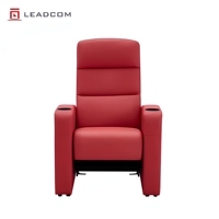 LEADCOM LS-825 Fauteuil inclinable mural de luxe en cuir, siège coulissant pour cinéma, sièges VIP pour salles de cinéma commerciales