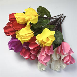 Fleurs artificielles de <span class=keywords><strong>cyclamen</strong></span> en soie moulées par injection, respectueuses de l'environnement, pour la décoration de mariage, de chambre nuptiale et comme accessoires de photographie en extérieur - Product Image 1