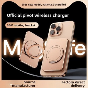 Mini Banco de Energía Magnético con Soporte, 15W, Compatible con <span class=keywords><strong>iPhone</strong></span> 16, Carga Inalámbrica Rápida, Ultrafino, Compacto, ABS - Product Image 2