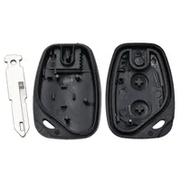 Boîtier de clé à 2 boutons en métal et plastique pour Renault Clio II Kangoo Master Twingo Trafic Modus NE72 avec lame non coupée
