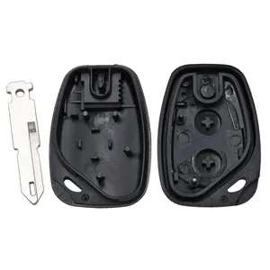 Boîtier de clé à 2 boutons en métal et plastique pour Renault Clio II Kangoo Master <span class=keywords><strong>Twingo</strong></span> Trafic Modus NE72 avec lame non coupée - Product Image 3