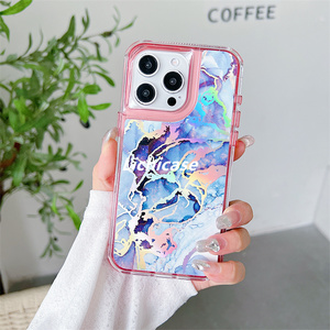 Lichicase luxe marbre Design antichoc 2 en 1 couverture arrière Mobile pour Tecno <span class=keywords><strong>Spark</strong></span> <span class=keywords><strong>Go</strong></span> 1 étui de protection en gros - Product Image 4