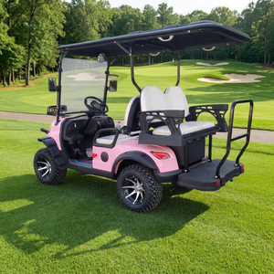 Voiture <span class=keywords><strong>de</strong></span> <span class=keywords><strong>golf</strong></span> électrique rose à 4 places avec accélération douce et luxueuse, feux combinés à LED pour les complexes hôteliers haut <span class=keywords><strong>de</strong></span> gamme et les terrains <span class=keywords><strong>de</strong></span> <span class=keywords><strong>golf</strong></span> - Product Image 2