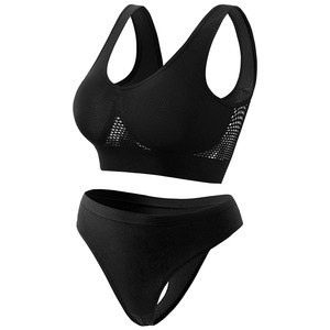 Conjunto Deportivo Sin Costuras para Correr, Top Deportivo con Cobertura Total, <span class=keywords><strong>Sujetador</strong></span> Deportivo Casual, Tanga, Pantalones Cortos con Forro <span class=keywords><strong>de</strong></span> Malla Ligera y Suave, <span class=keywords><strong>Zapatillas</strong></span> Deportivas - Product Image 6