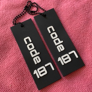 Thiết kế độc đáo mềm dẻo cao su nhựa hangtag, màu cam quần áo Silicone cao su Swing tag với chuỗi kim loại - Product Image 6