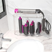 Support de rangement en acrylique avec Dyson Airwrap Styler Accessoires Organisateur de comptoir pour le stockage de la salle de bain Accessoires à long baril
