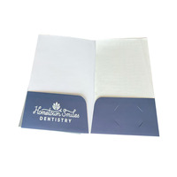 Dossier de présentation au format personnalisé Papier kraft épais écologique avec fentes pour cartes et pochettes pour brochures