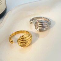 Titane plaqué or 18 carats bague bijoux pour femmes joyas de acero inoxidable al por mayor nouvelle bague d'ouverture de fil