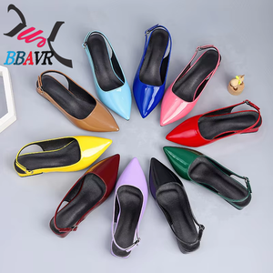 Zapatos de Mujer 2025, Nueva Colección de Primavera, Estilo Europeo Americano, Talla Grande, Punta Puntiaguda, Sin Talón, con una Sola Correa, Color Sólido, Artificial - Product Image 1
